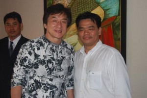 Jackie Chan with Luu Meng