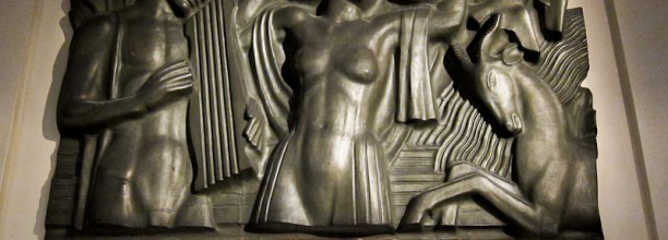 Bas-relief for Melba memorial "Remember Nellie Melba", Sydney Town Hall, 1941