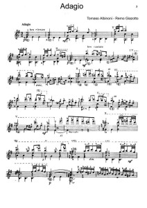 Albinoni (Tomaso Albinoni) Adagio in G minor by Giazotto - sheetmusic 