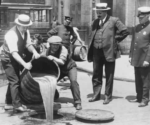 Prohibition raid 1921